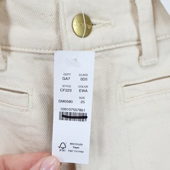J.Crew 96' High Rise Flare Jean Ecru Wash Size 25 NWT - Picture 4 of 12